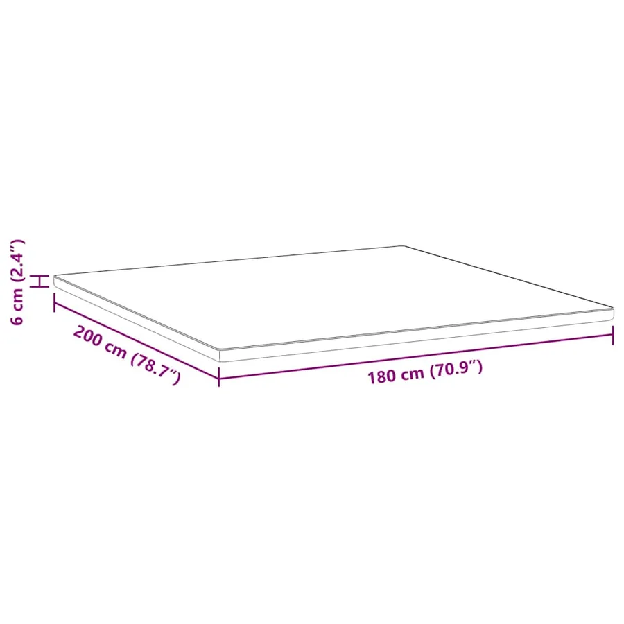 Surmatelas Blanc 180 x 200 cm Tissu jacquard - 12