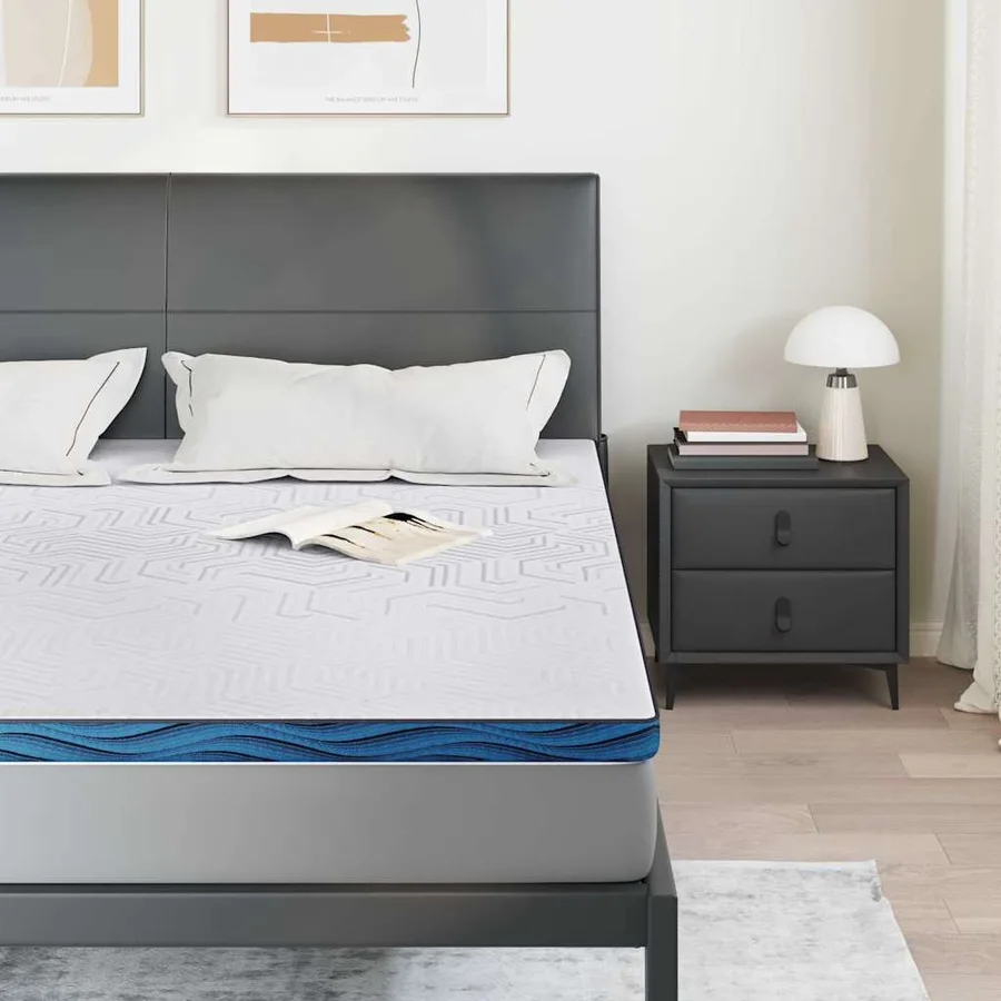 Surmatelas Blanc 180 x 200 cm Tissu jacquard - 3