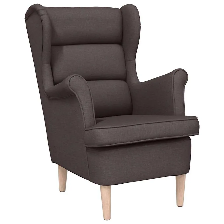 Fauteuil marron foncé 74x84x100 cm tissu - 2