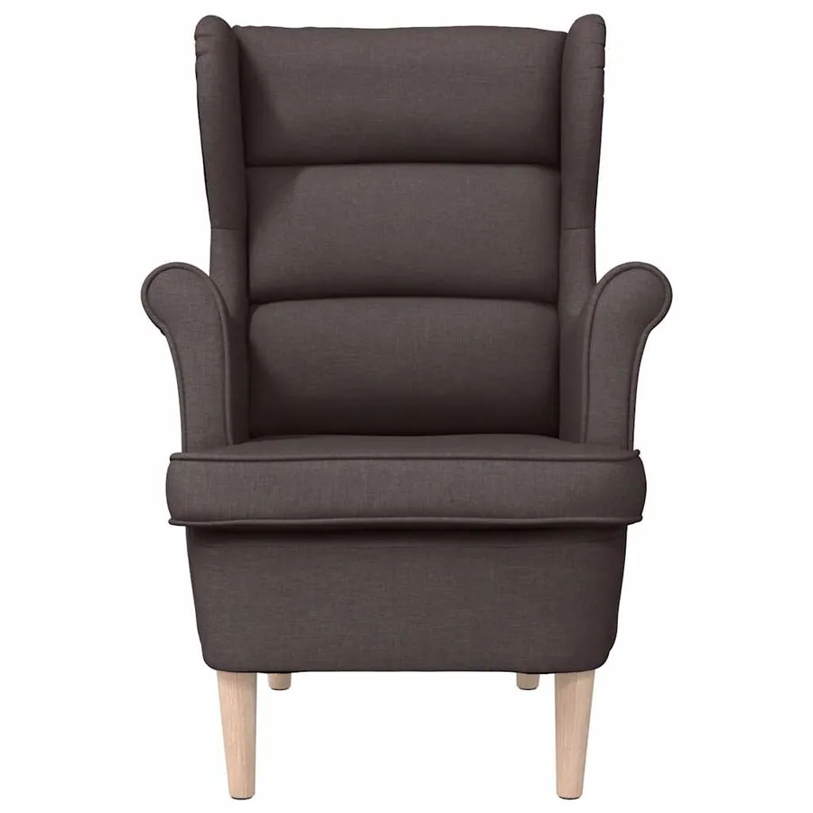 Fauteuil marron foncé 74x84x100 cm tissu - 4