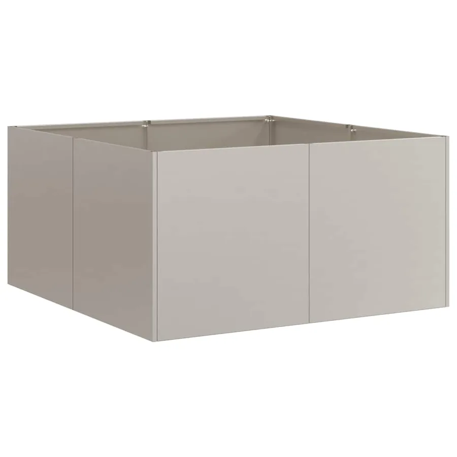 Jardinière rouillé 80x80x40 cm acier inoxydable - 4