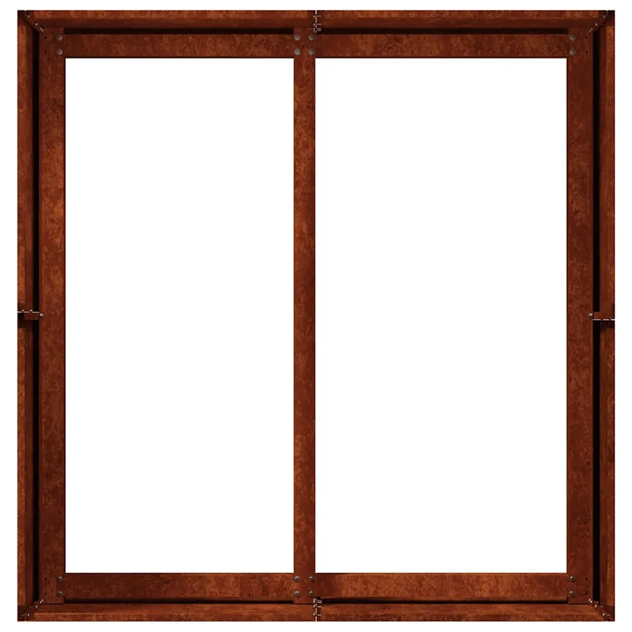 Jardinière rouillé 80x80x40 cm acier inoxydable - 6