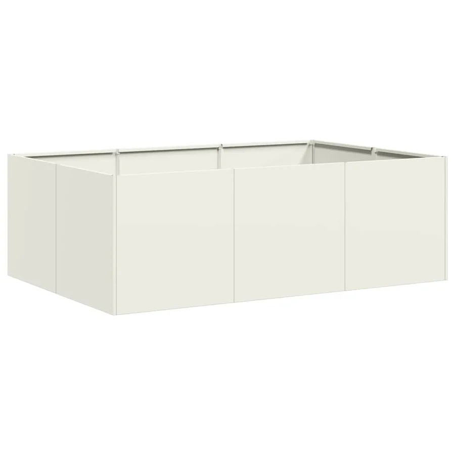 Jardinière blanc 120x80x40 cm acier - 2