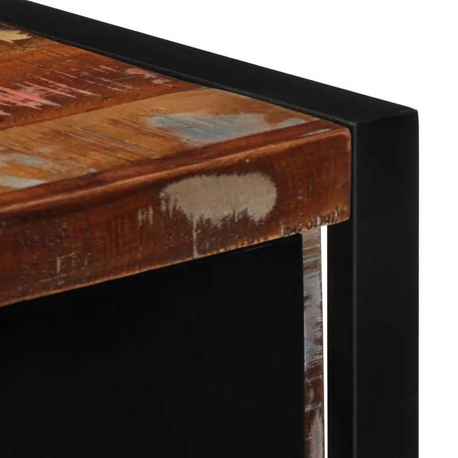 Meuble TV 100x30x35 cm bois de récupération massif - 6
