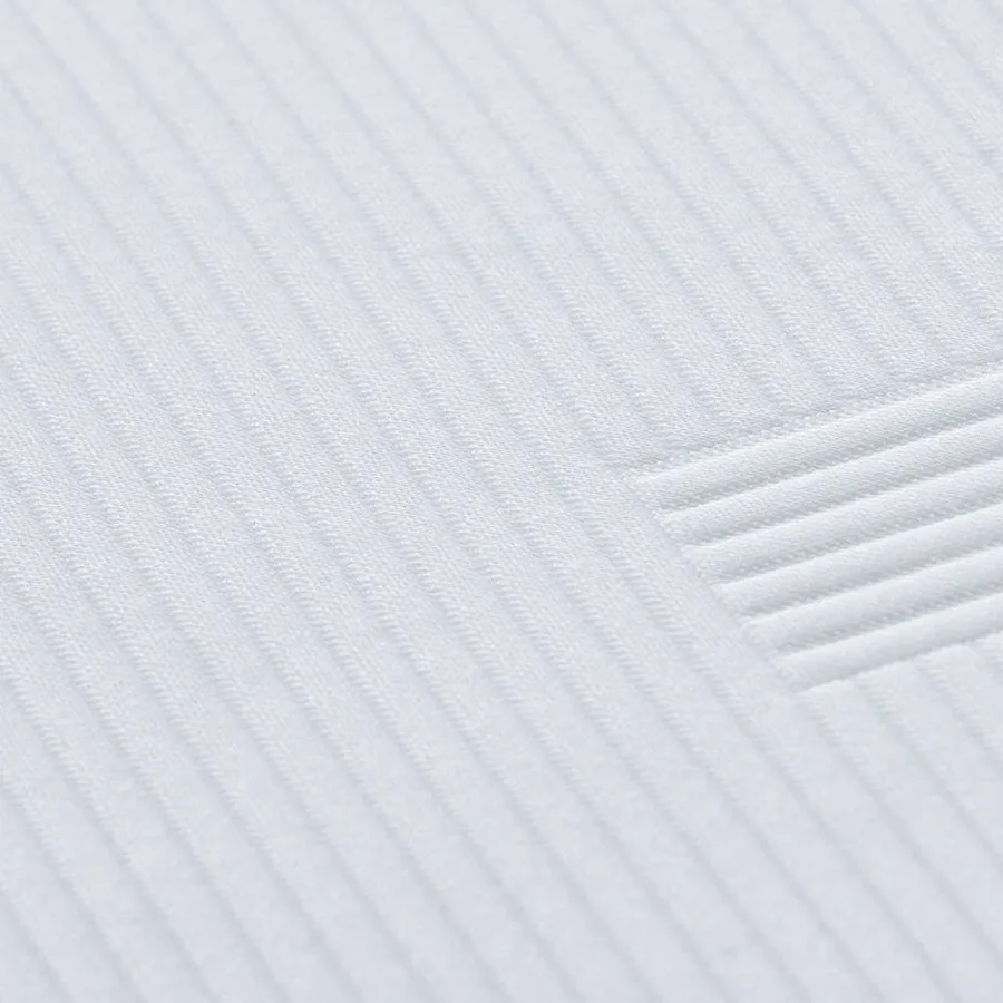 Surmatelas Blanc 160 x 200 cm Tissu jacquard - 10