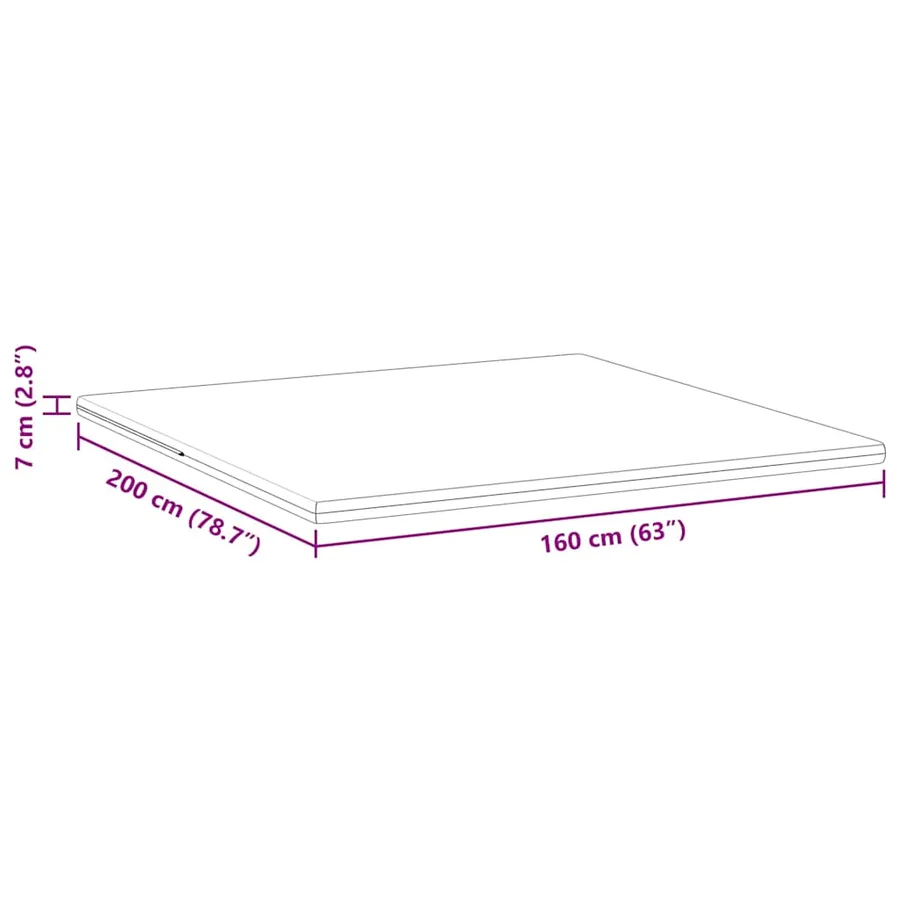 Surmatelas Blanc 160 x 200 cm Tissu jacquard - 12