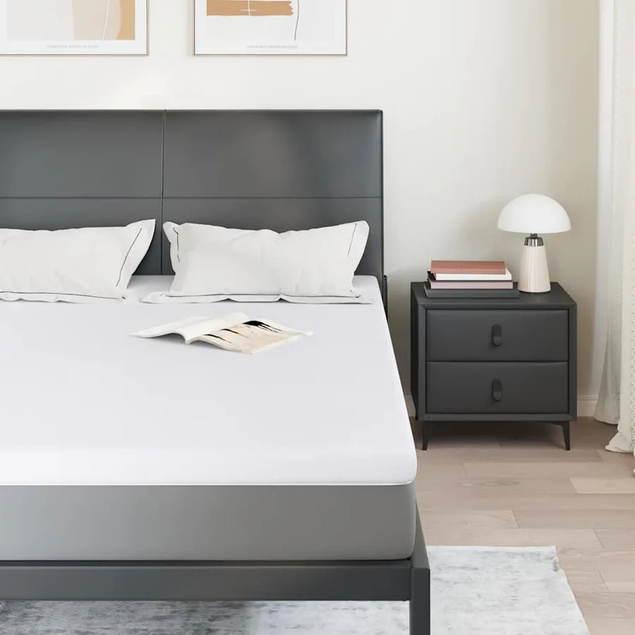 Surmatelas Blanc 160 x 200 cm Tissu jacquard - 3