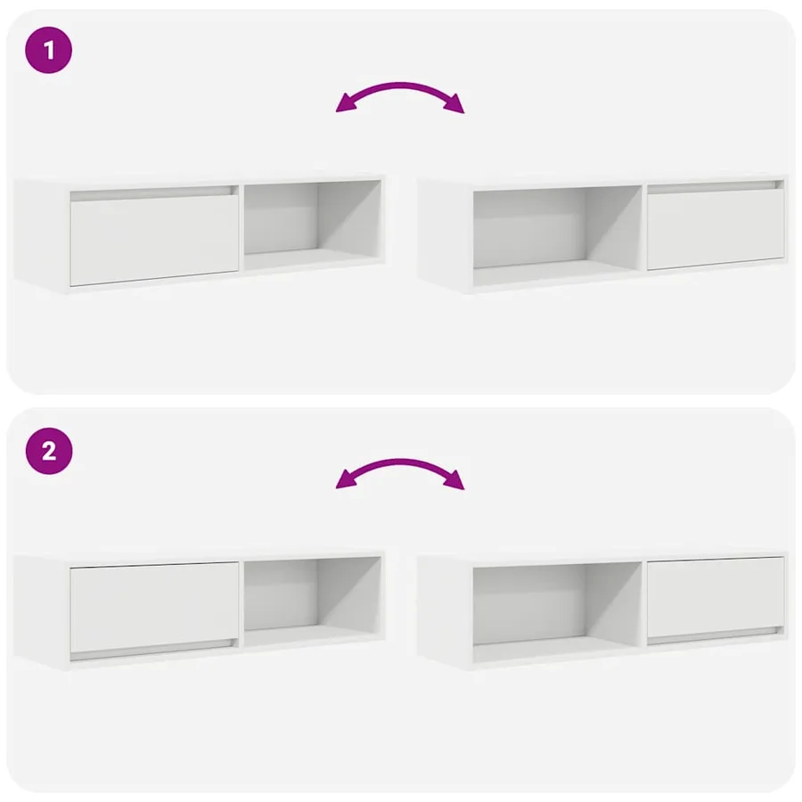 Meubles TV 2 pcs blanc 100x31x25,5 cm bois d'ingénierie - 10