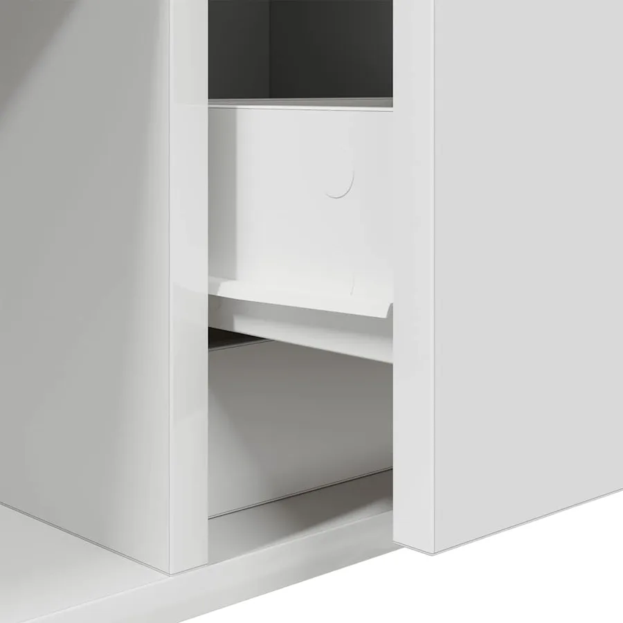 Meubles TV 2 pcs blanc 100x31x25,5 cm bois d'ingénierie - 13