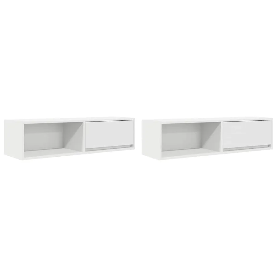 Meubles TV 2 pcs blanc 100x31x25,5 cm bois d'ingénierie - 2