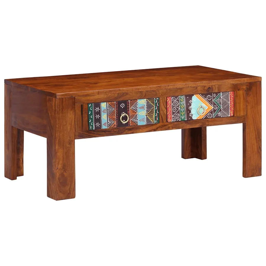 Table basse 90x50x40 cm bois d'acacia massif - 10