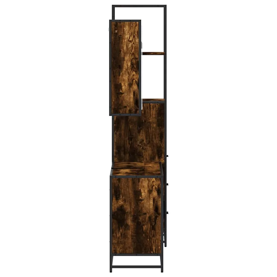 Ensemble de meubles de salle de bain 3 pcs Chêne fumé - 6
