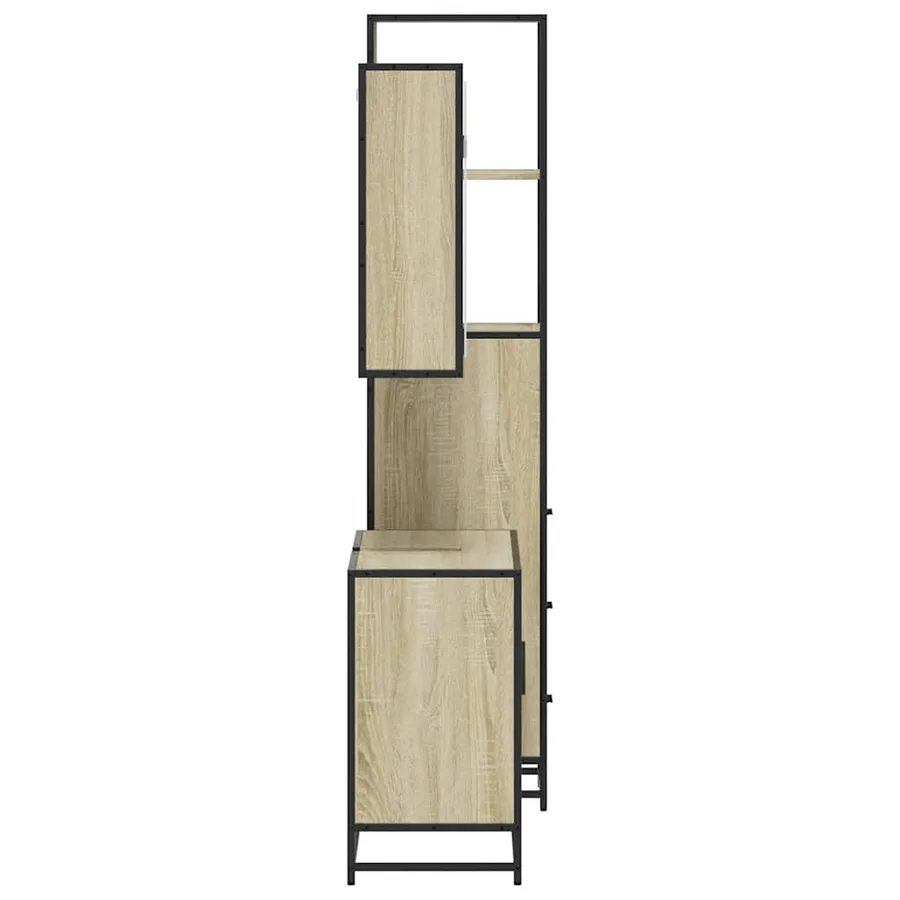 Ensemble de meubles de salle de bain 3 pcs chêne sonoma - 6