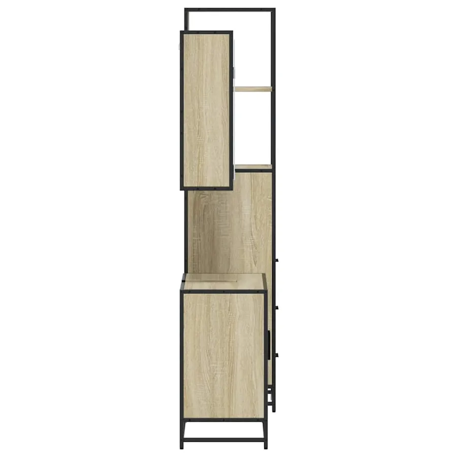 Ensemble de meubles de salle de bain 3 pcs chêne sonoma - 6