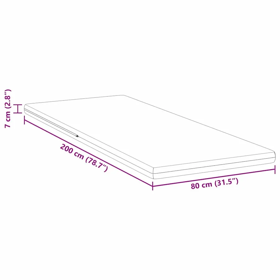 Surmatelas Blanc 80 x 200 cm Tissu jacquard - 11