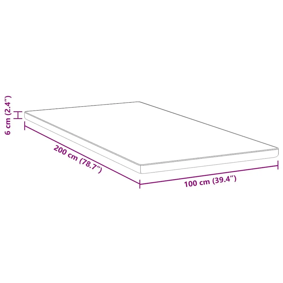 Surmatelas Blanc 100 x 200 cm Tissu jacquard - 11