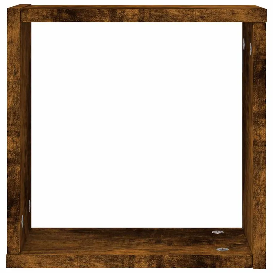 Étagères murales sous forme de cube 6 pcs chêne fumé 30x15x30cm - 6