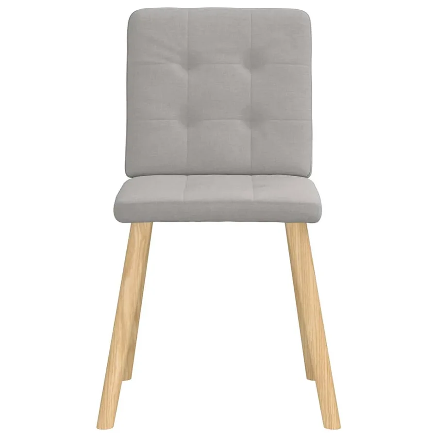 Chaises à manger lot de 4 gris nuage tissu - 4