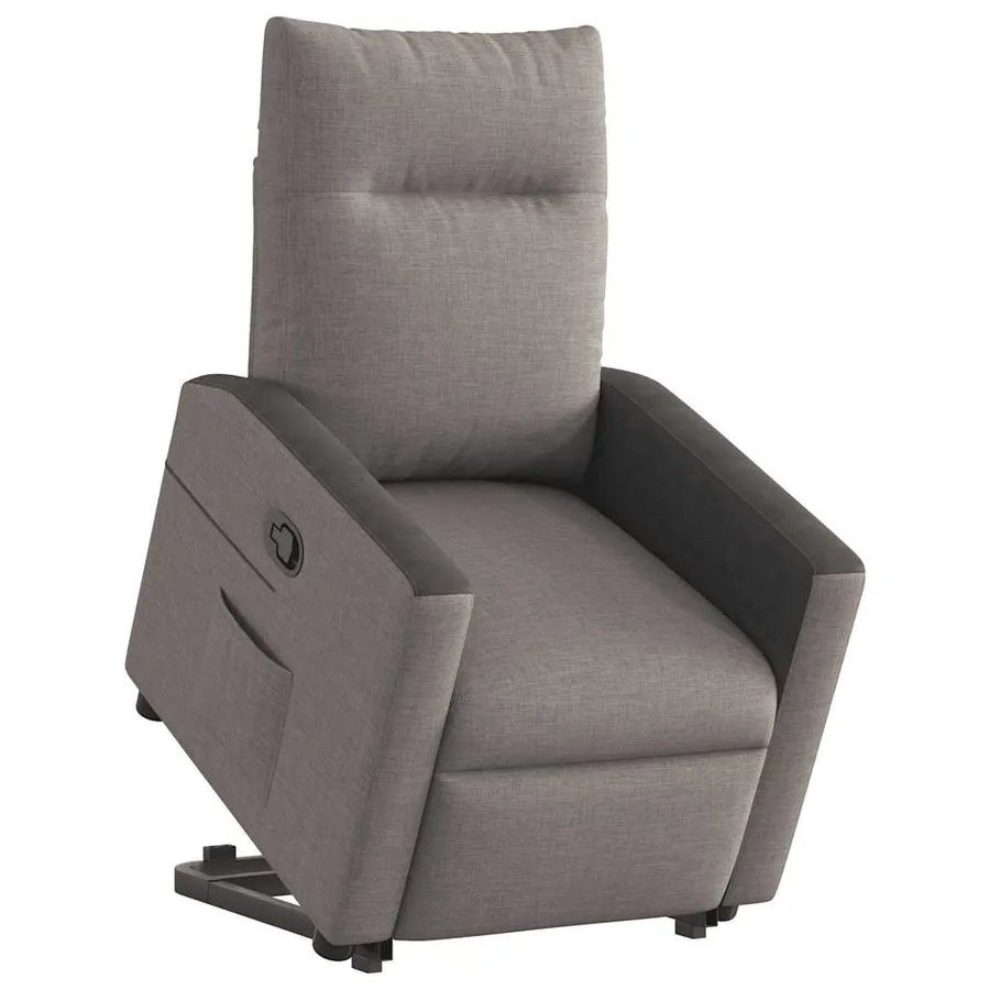 Fauteuil inclinable taupe tissu - 2