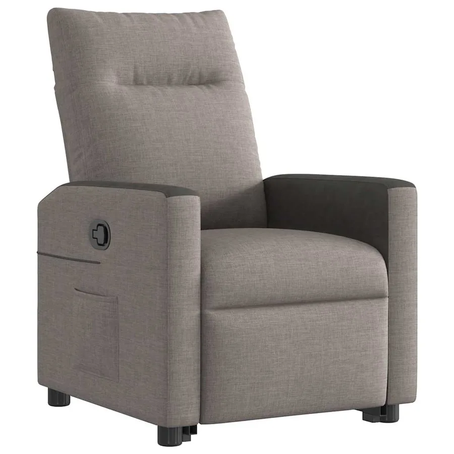 Fauteuil inclinable taupe tissu - 4