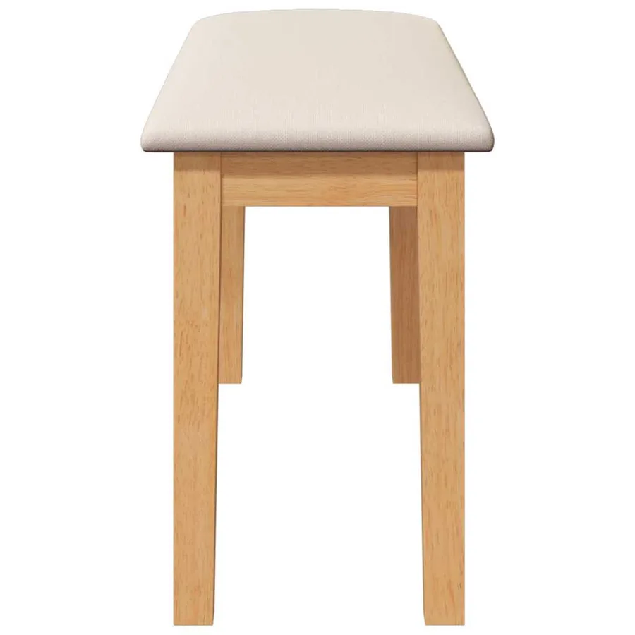 Banc 90 cm bois massif caoutchouc - 5
