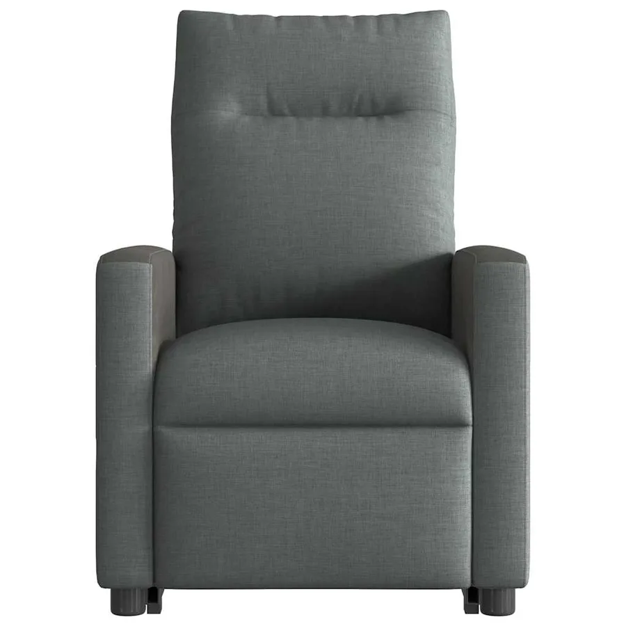 Fauteuil de massage inclinable Gris foncé Tissu - 5