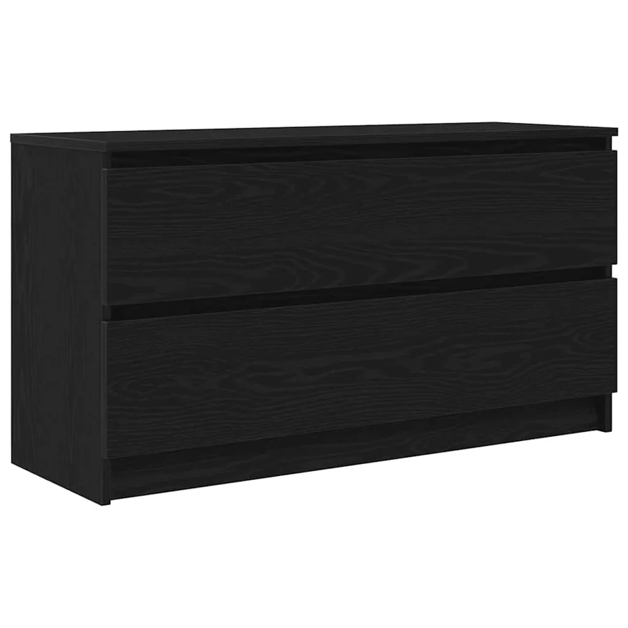 Meuble TV noir 100x35x54 cm bois d'ingénierie - 2