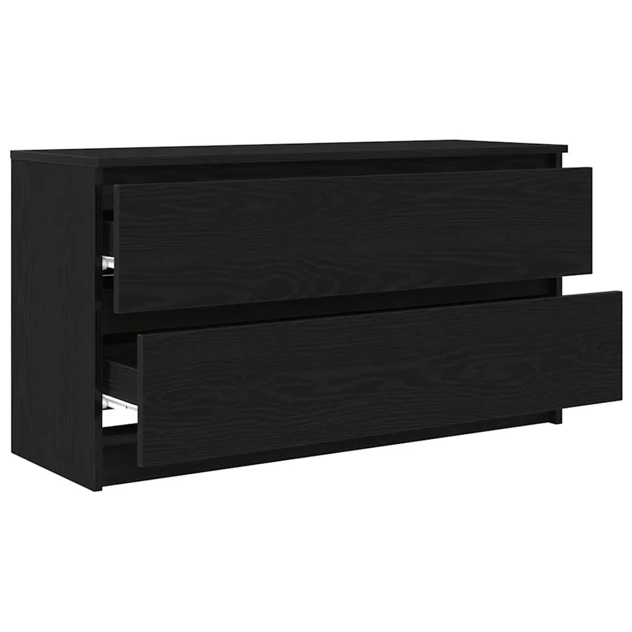 Meuble TV noir 100x35x54 cm bois d'ingénierie - 5