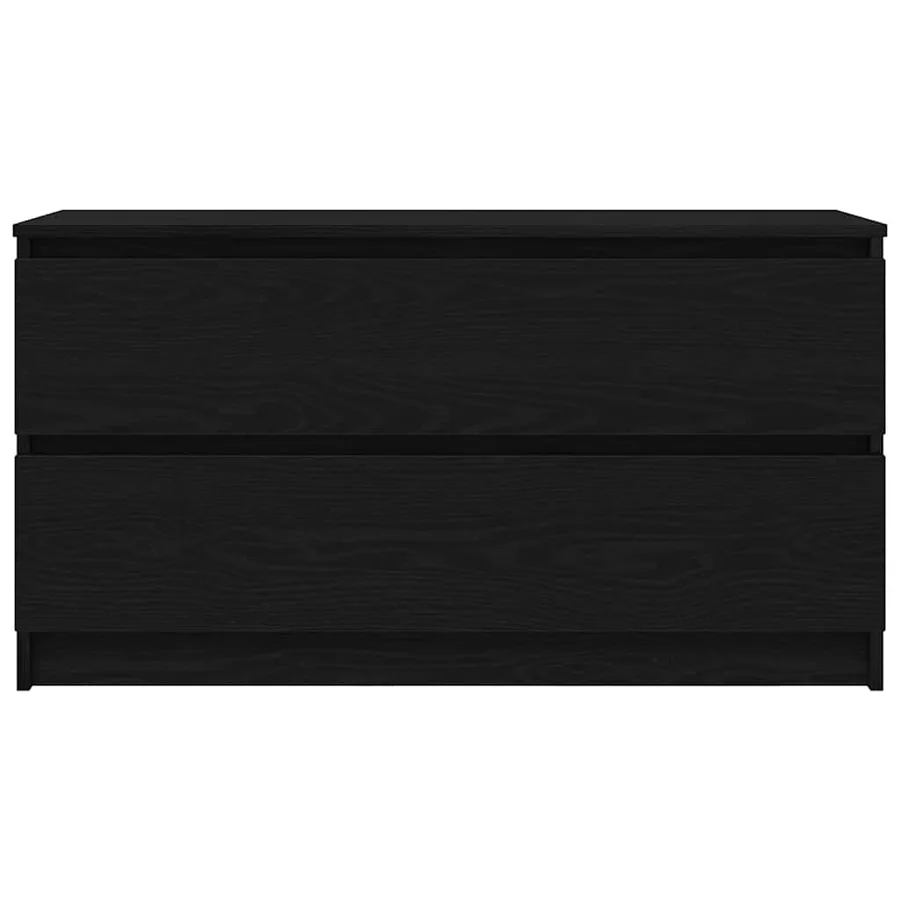 Meuble TV noir 100x35x54 cm bois d'ingénierie - 6