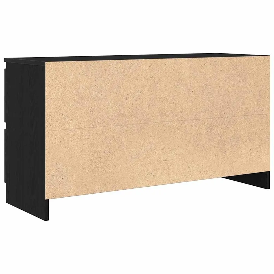 Meuble TV noir 100x35x54 cm bois d'ingénierie - 8