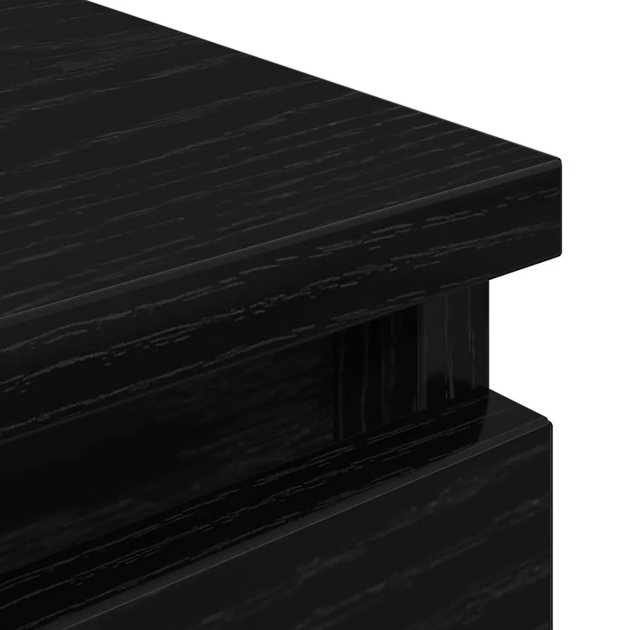 Meuble TV noir 100x35x54 cm bois d'ingénierie - 9