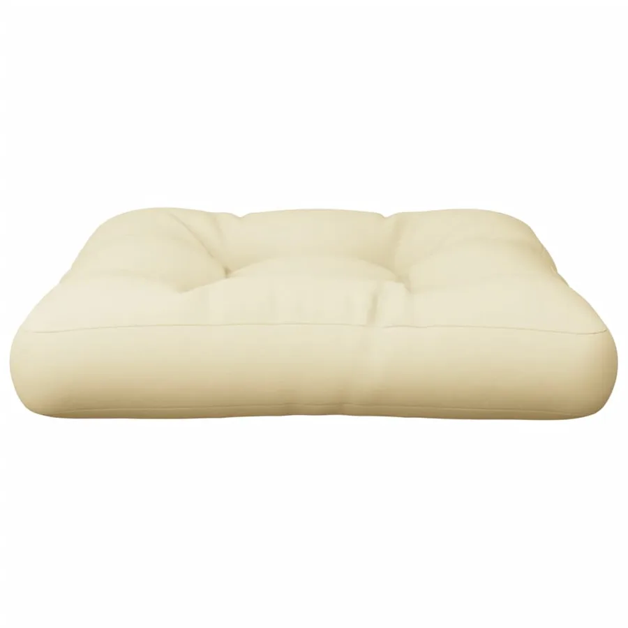 Coussin de palette crème 50x50x12 cm tissu - 4