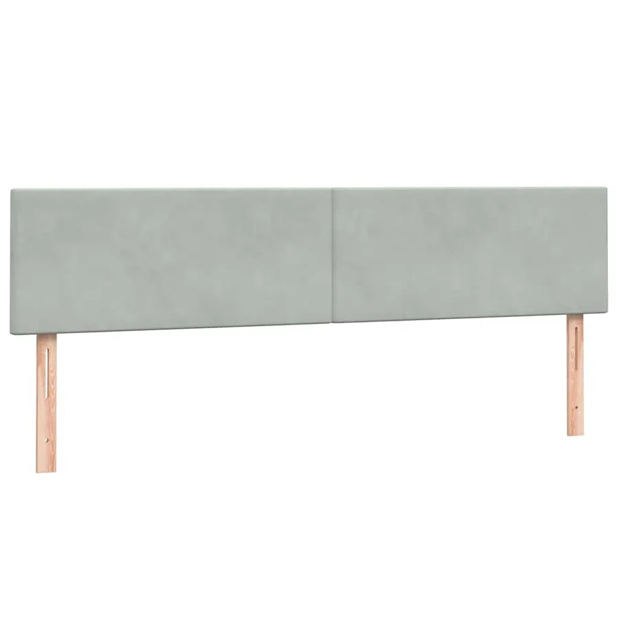 Sommier à lattes de lit et matelas gris clair 200x210cm velours - 7