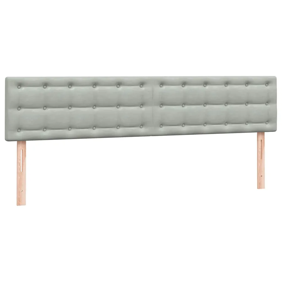 Sommier à lattes de lit et matelas gris clair 180x210cm velours - 6