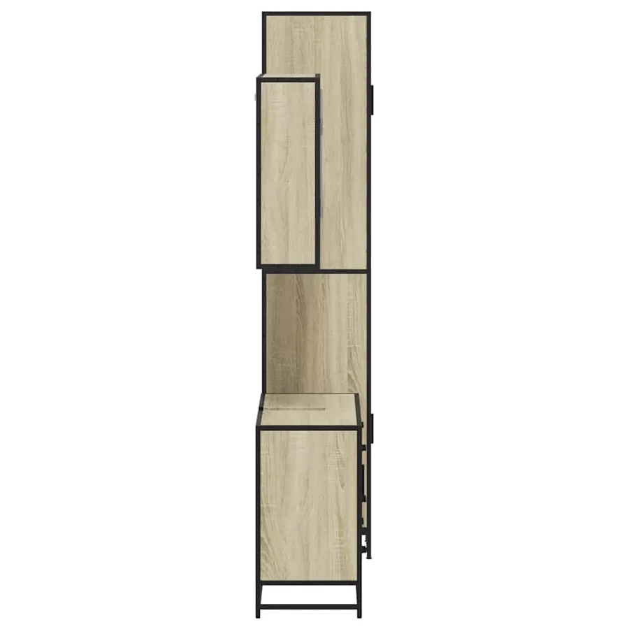 Ensemble de meubles de salle de bain 3 pcs chêne sonoma - 6