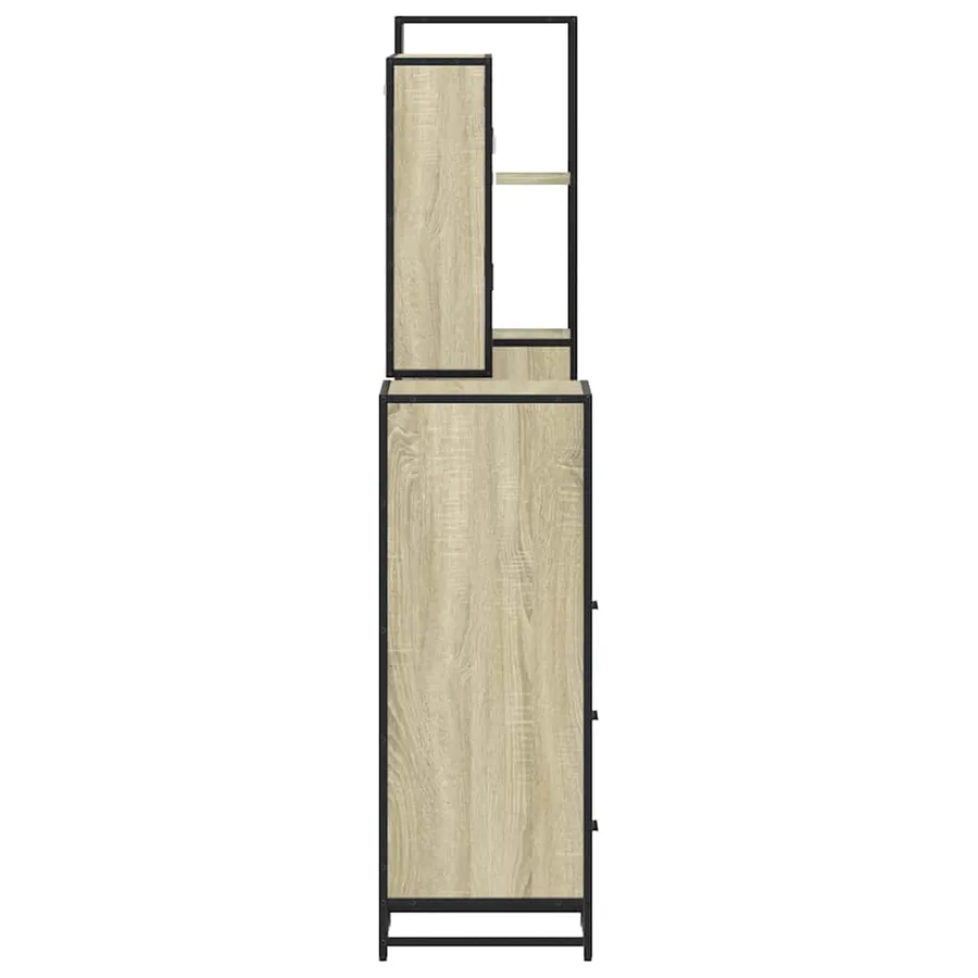 Ensemble de meubles de salle de bain 4 pcs chêne sonoma - 7