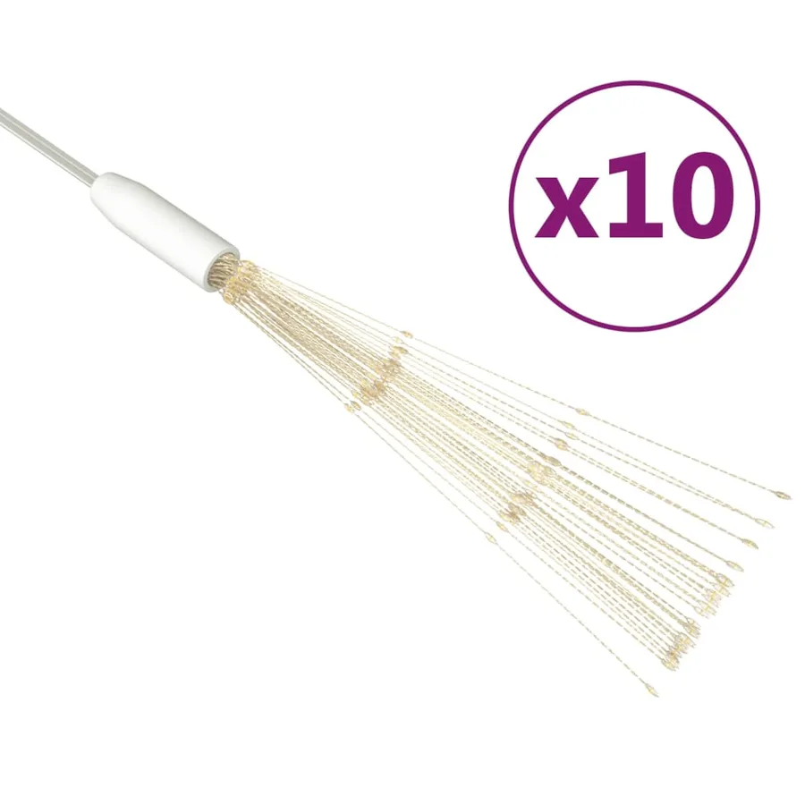 Feux d'artifice de Noël d'extérieur 10 pcs Blanc 20 cm 1400 LED - 2