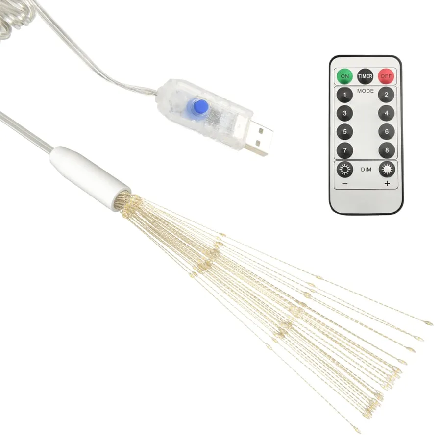 Feux d'artifice de Noël d'extérieur 10 pcs Blanc 20 cm 1400 LED - 9
