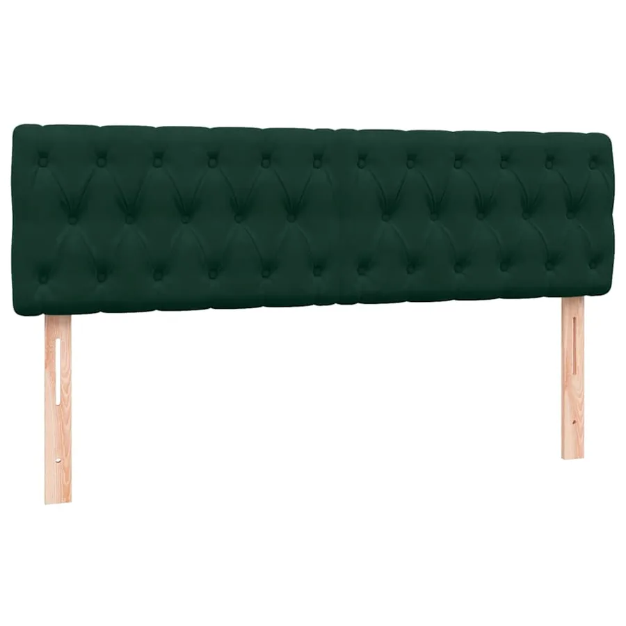 Sommier à lattes de lit et matelas vert foncé 180x210cm velours - 8