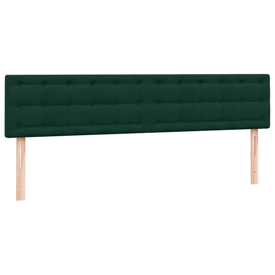 Sommier à lattes de lit et matelas vert foncé 180x210cm velours - 7