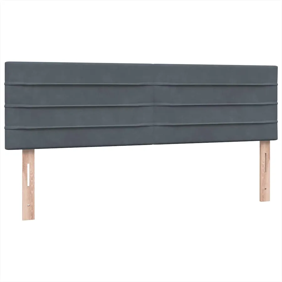 Sommier à lattes de lit et matelas gris foncé 140x210cm velours - 8