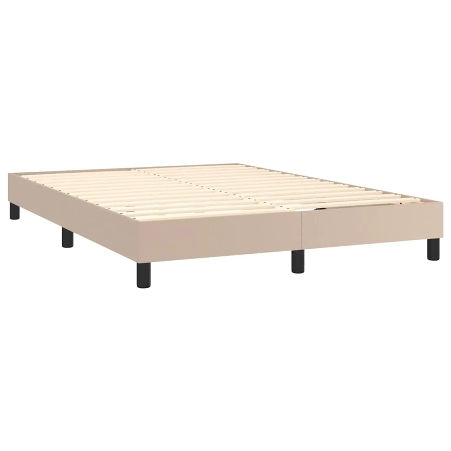 Sommier à lattes de lit avec matelas Cappuccino 140x190 cm - 4
