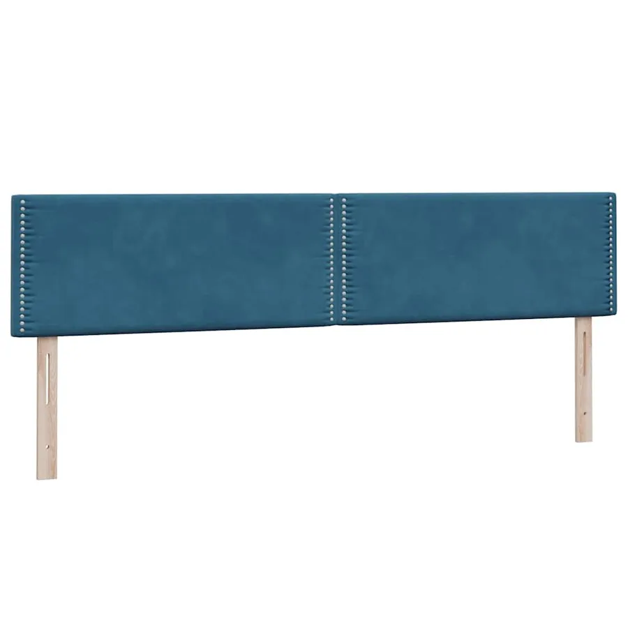 Sommier à lattes de lit et matelas bleu foncé 180x210cm velours - 7