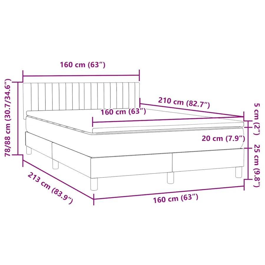 Sommier à lattes de lit et matelas vert foncé 160x210cm velours - 12