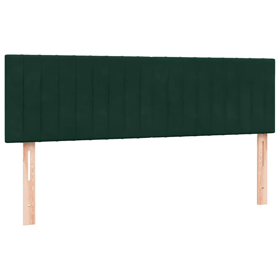 Sommier à lattes de lit et matelas vert foncé 160x210cm velours - 6
