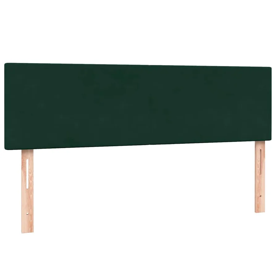 Sommier à lattes de lit et matelas et LED vert foncé 160x210cm velours - 7