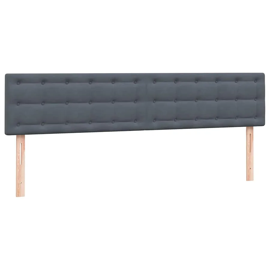 Sommier à lattes de lit et matelas gris foncé 180x210cm velours - 7
