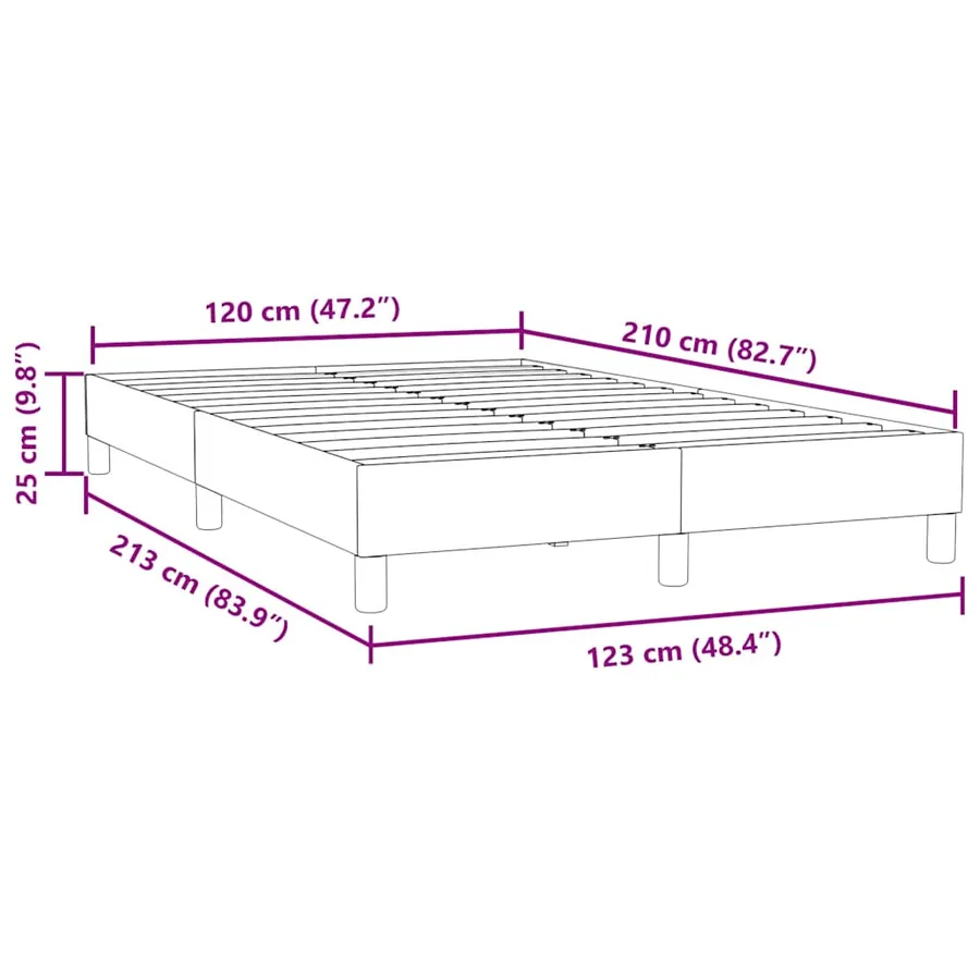 Sommier à lattes de lit sans matelas rose 120x210 cm velours - 10