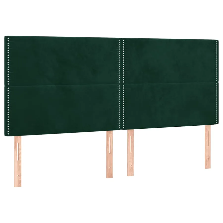 Tête de lit Vert foncé 180x5x118/128 cm Velours - 2