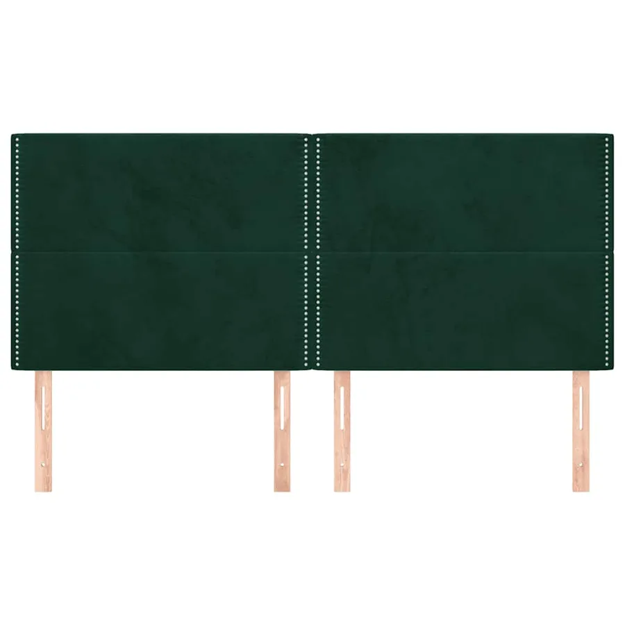 Tête de lit Vert foncé 180x5x118/128 cm Velours - 3